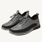 Thijs casual lace-up shoes with elastic laces in grey