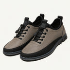 Thijs casual lace-up shoes with elastic laces in taupe