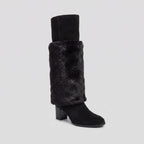 Tineke faux fur lined mid-calf boots with a block heel, image 2