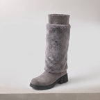 Tineke faux fur lined mid-calf boots with a block heel, image 3