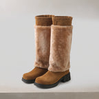 Tineke faux fur lined mid-calf boots with a block heel, image 5