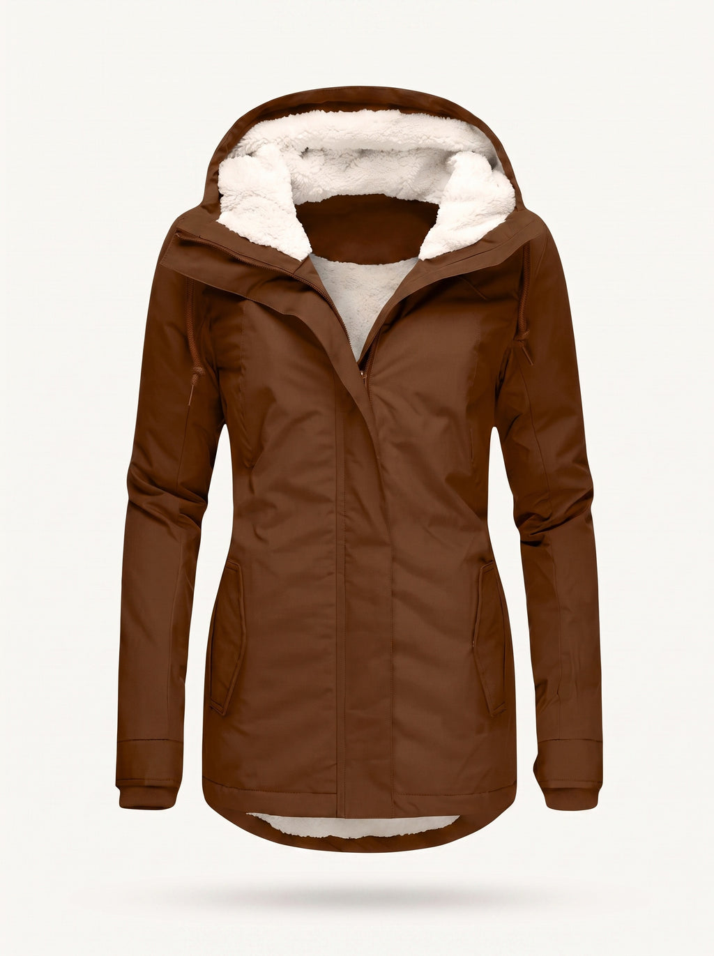 Tivona hooded parka brown