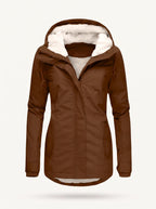 Tivona hooded parka brown