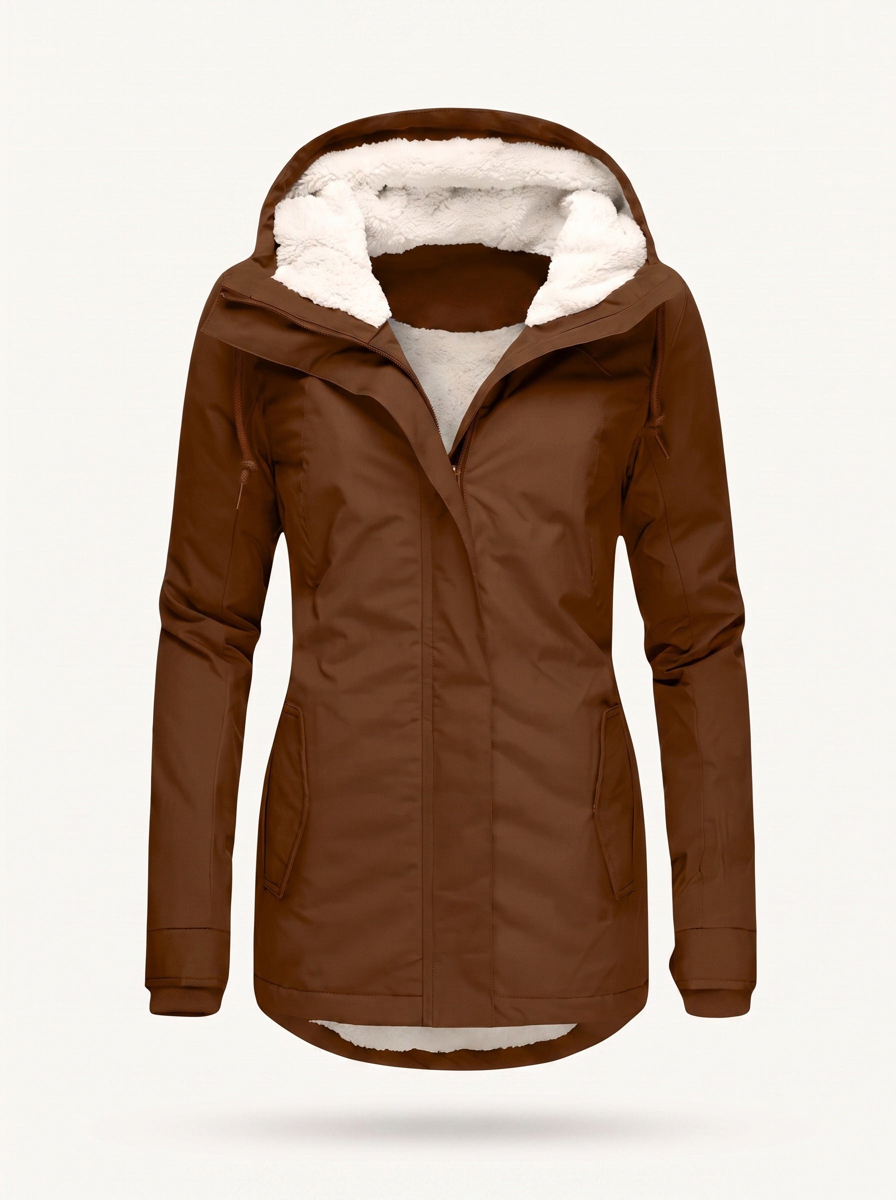 Tivona hooded parka brown