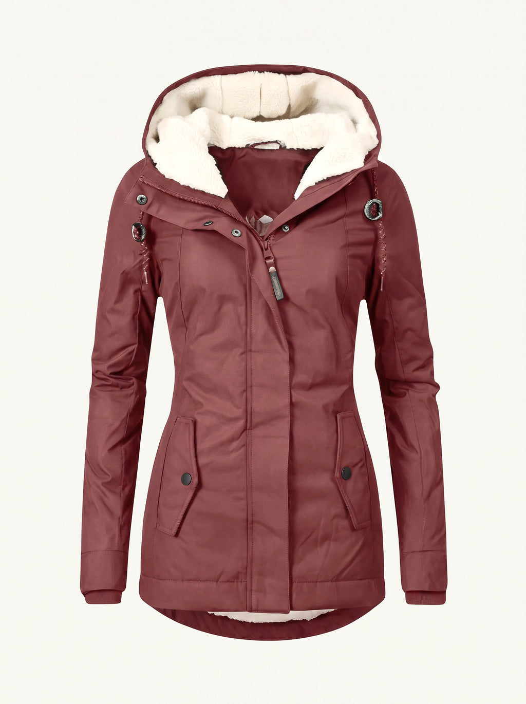 Tivona hooded parka red