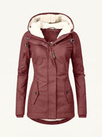 Tivona hooded parka red