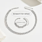 Vivette linked leaf necklace and bracelet set, image 10