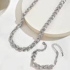Vivette linked leaf necklace and bracelet set, image 9