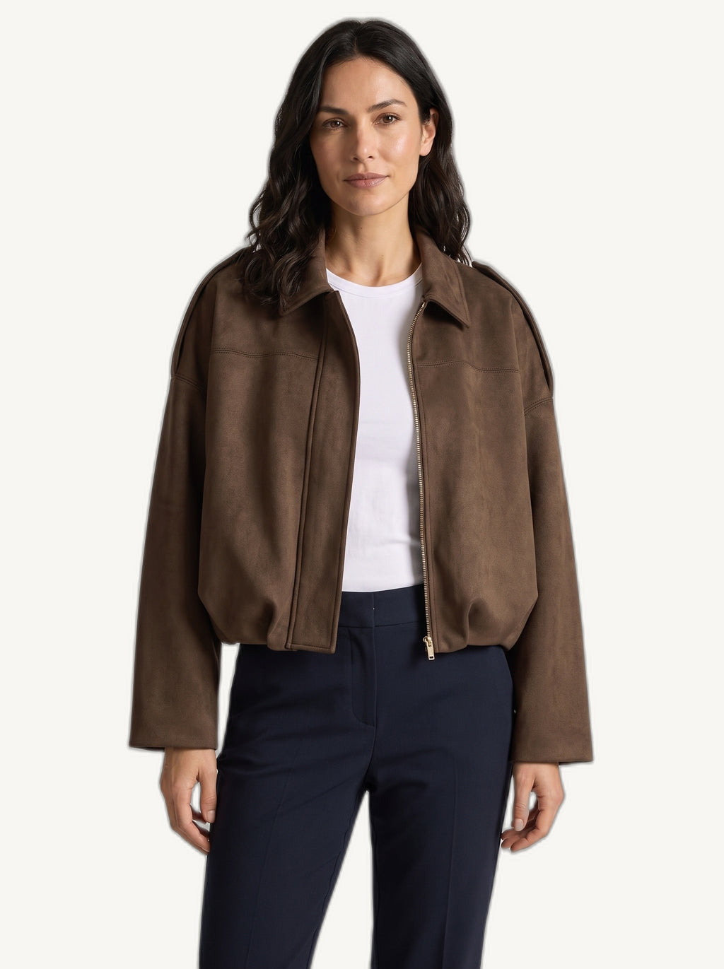 Vivienne suede jacket dark brown