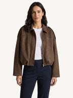 Vivienne suede jacket dark brown