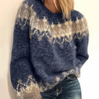 Wietske Fair Isle yoke knit sweater for women, image 2