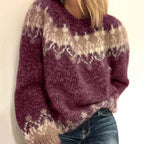 Wietske Fair Isle yoke knit sweater for women, image 4