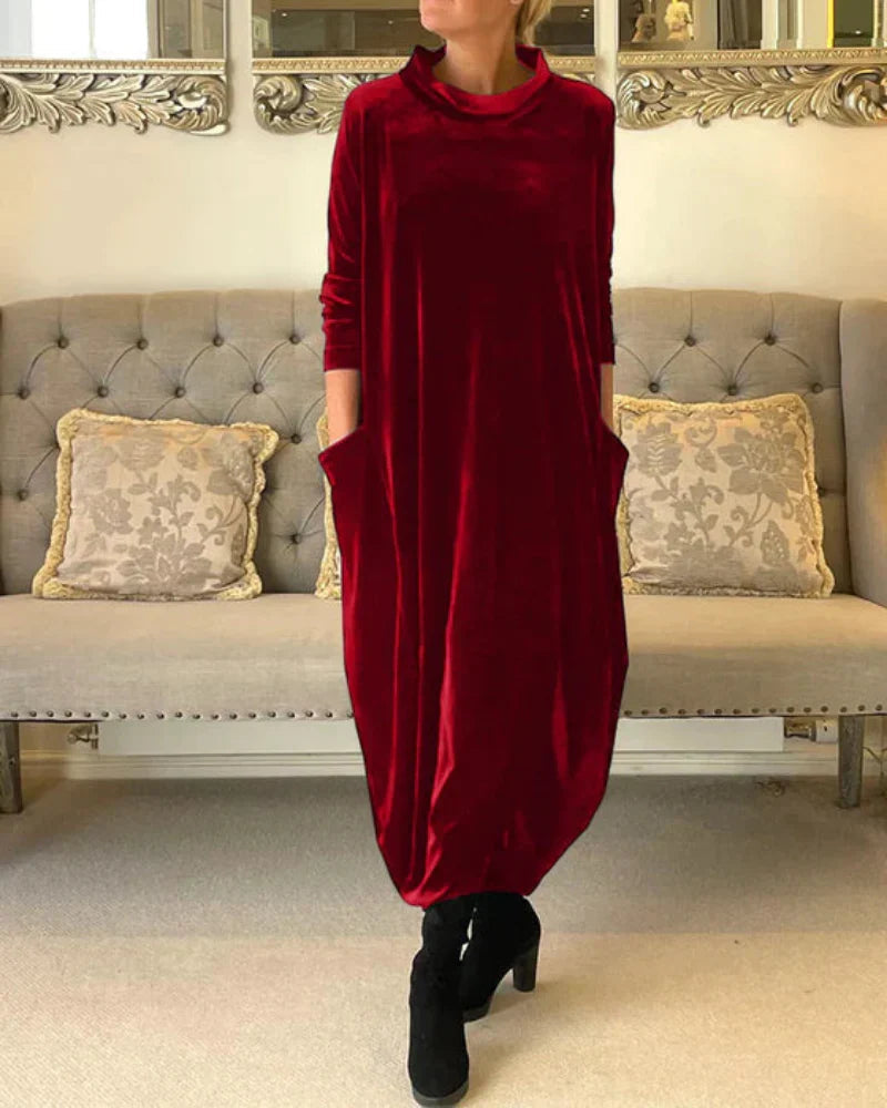 Wintera plush velvet dress, third colourway