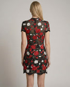 Zinnia Floral Lace Tulip Dress - back
