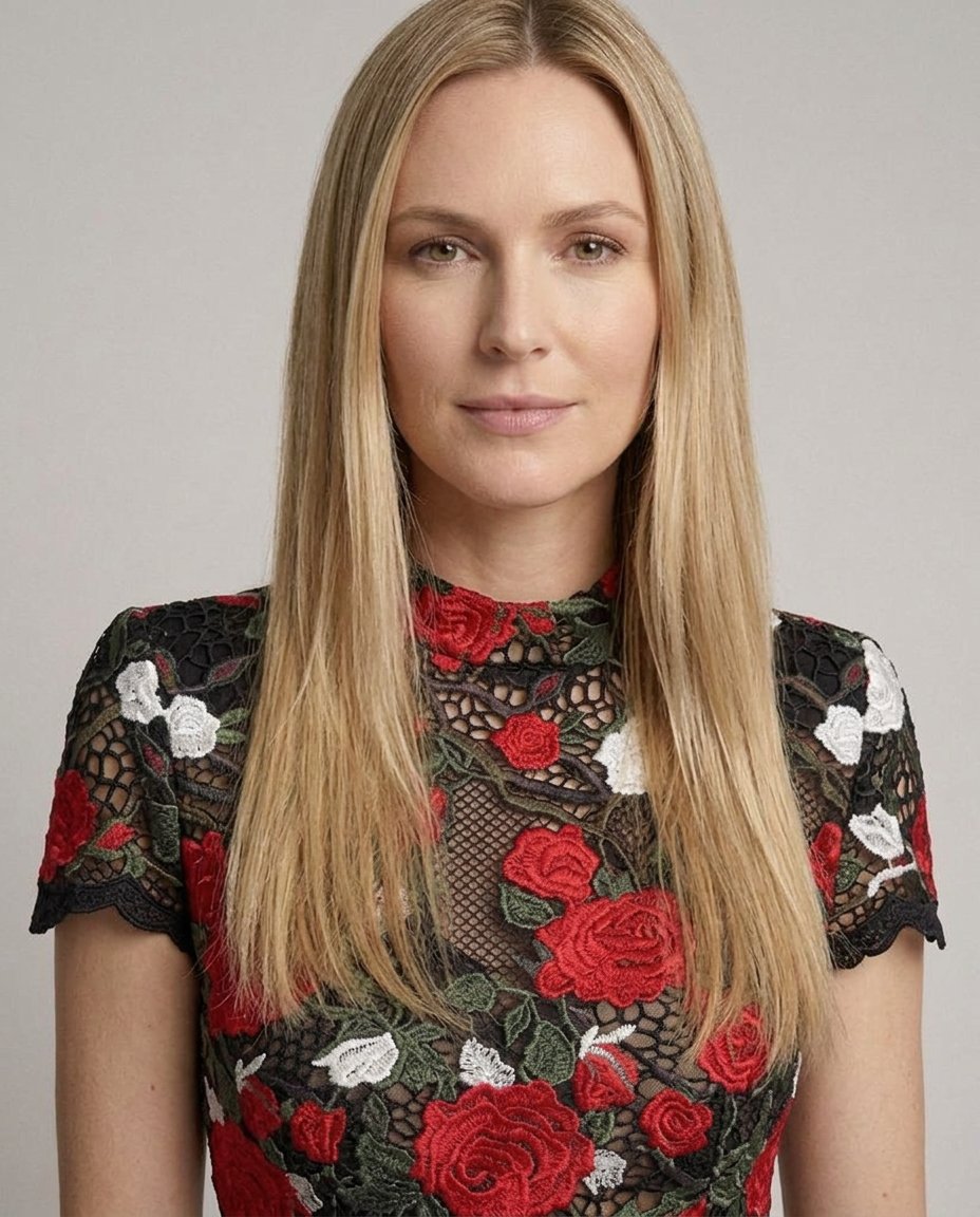 Zinnia Floral Lace Tulip Dress - portrait