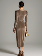 Elegant Velvet | Midi Dress
